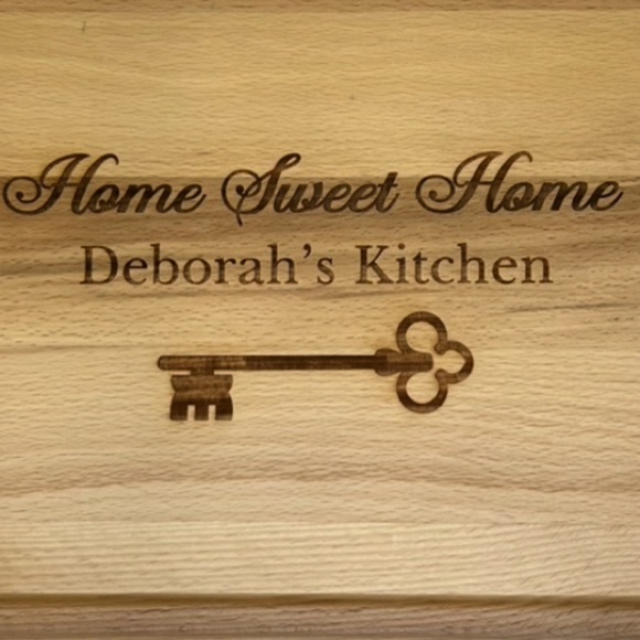 Key To Our Home Personalized Hardwood Cutting Board- 12x17 - name DEBORAH - Picture 1 of 7